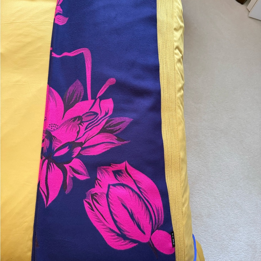 Floral Pink and Blue Shawl